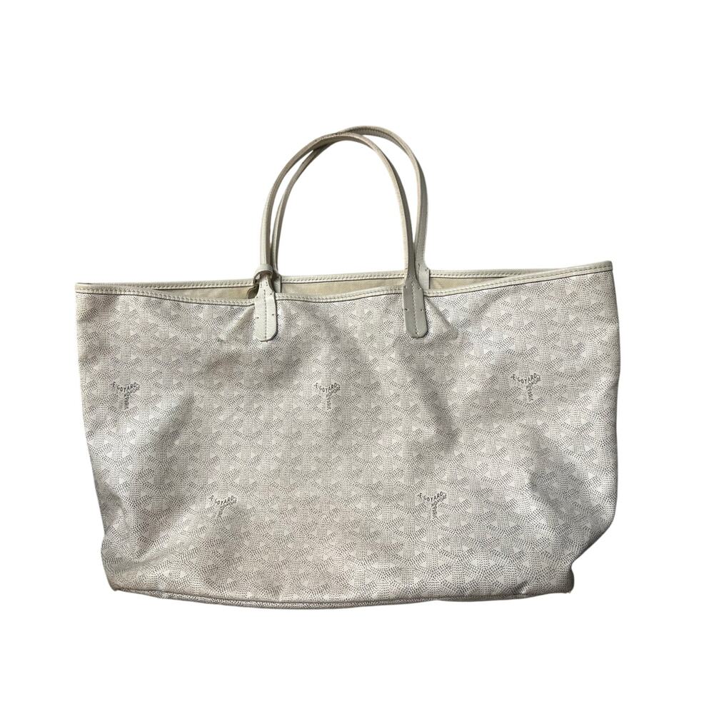 Goyard Saint Louis Ivory White Tote + interior pouch + COA